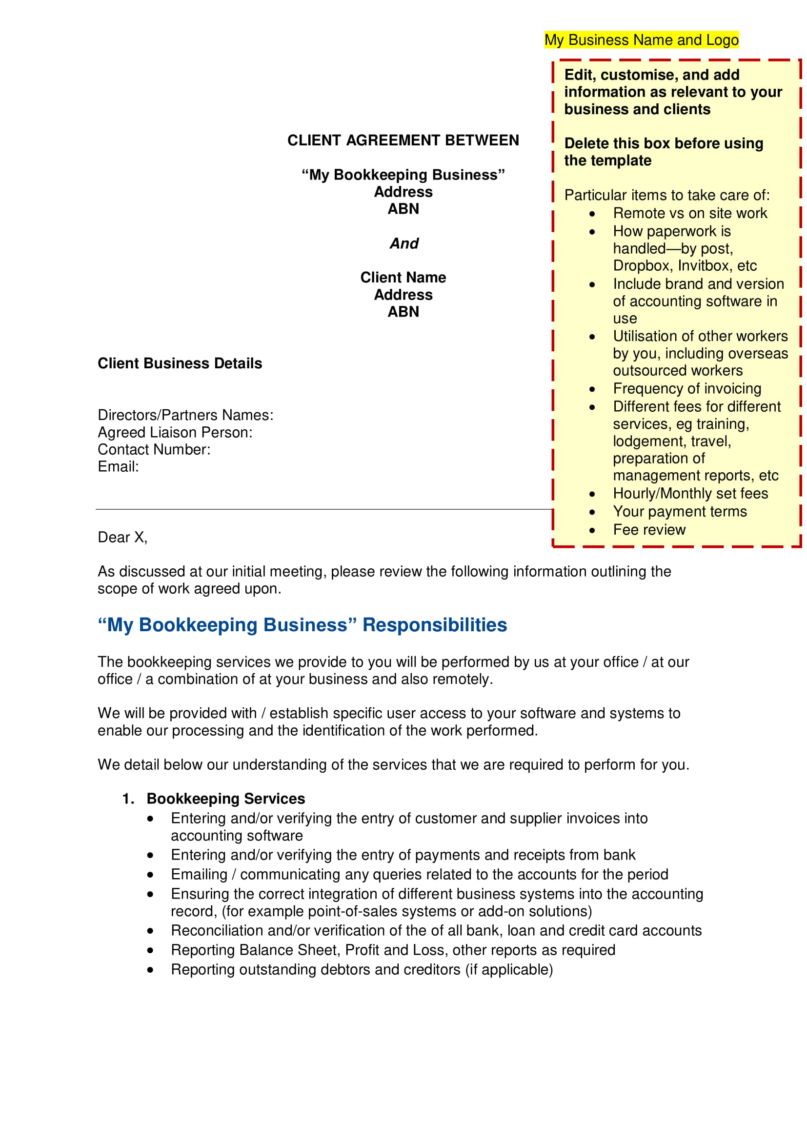 Bookkeeper Confidentiality Agreement - 12+ Examples, Format, Pdf