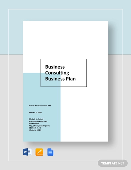 business consulting business plan 