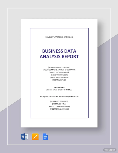 business data analysis report template