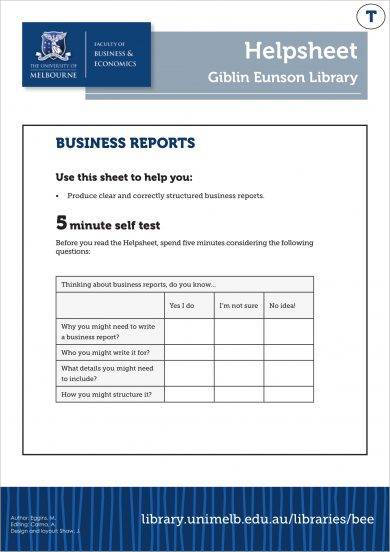 how to write reports