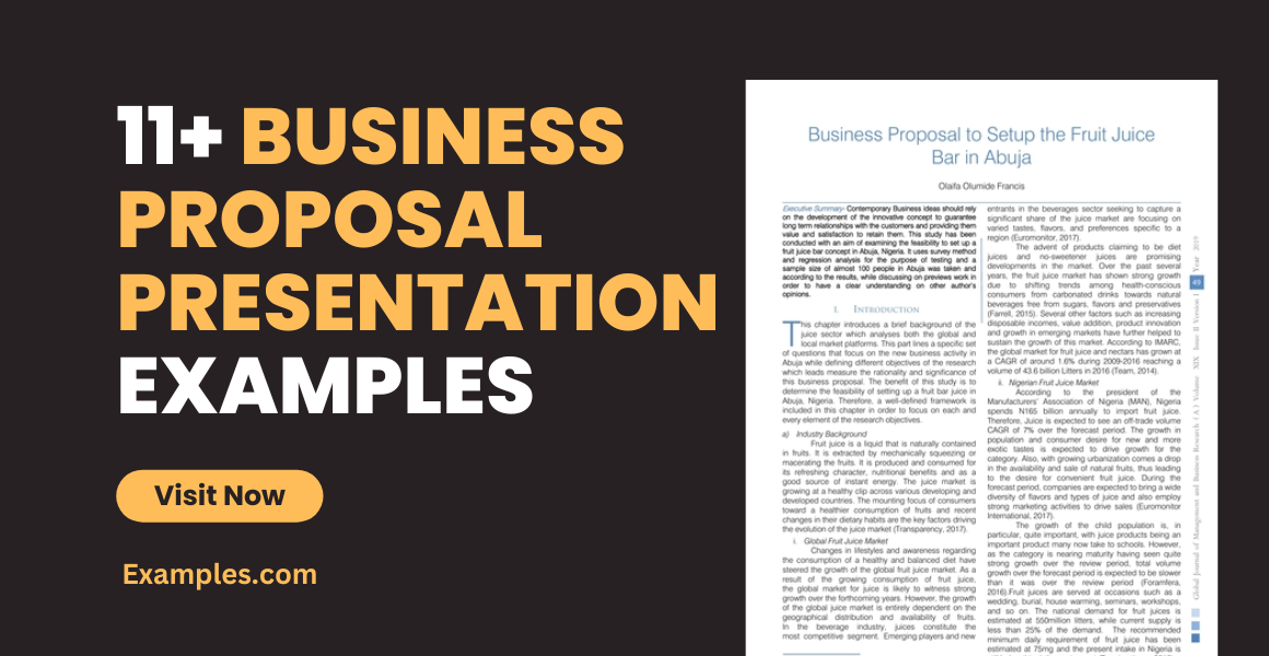 Business Proposal Presentation Examples
