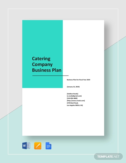 catering company business plan template