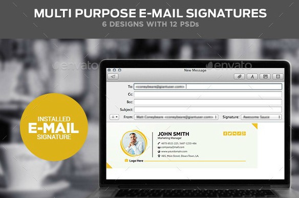 clean creative email signature example