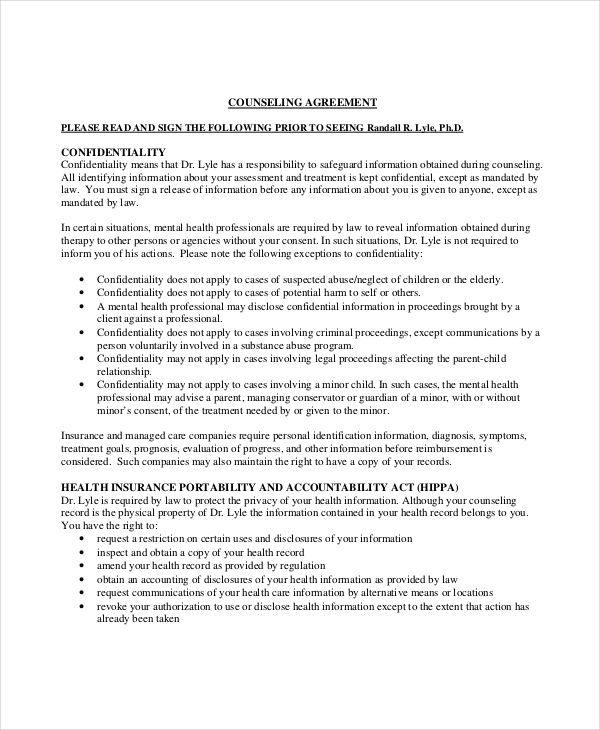 Client Confidentiality Agreement 10  Examples Format Pdf