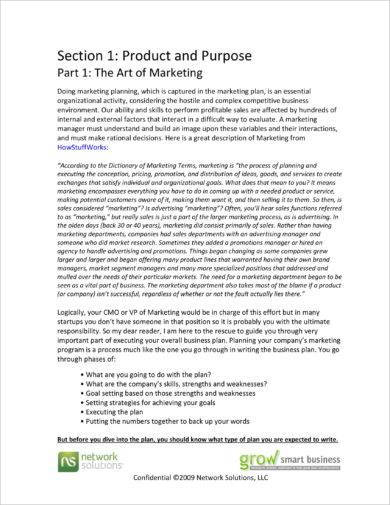 Comprehensive Marketing Plan With Executive Summary Example