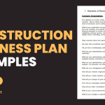 Construction Business Plan Examples