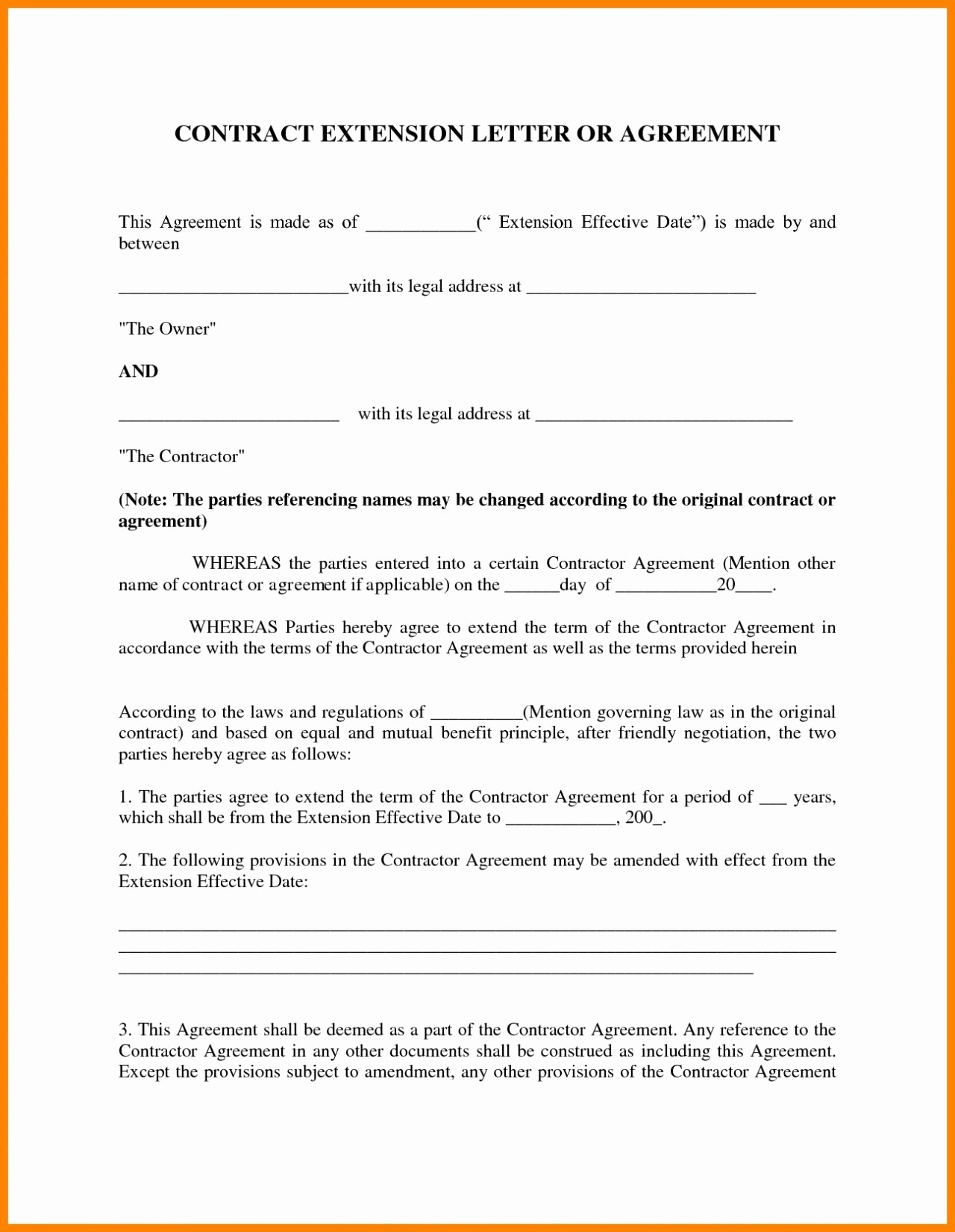 Contract Agreement Letter 9+ Examples, Format, Pdf Examples