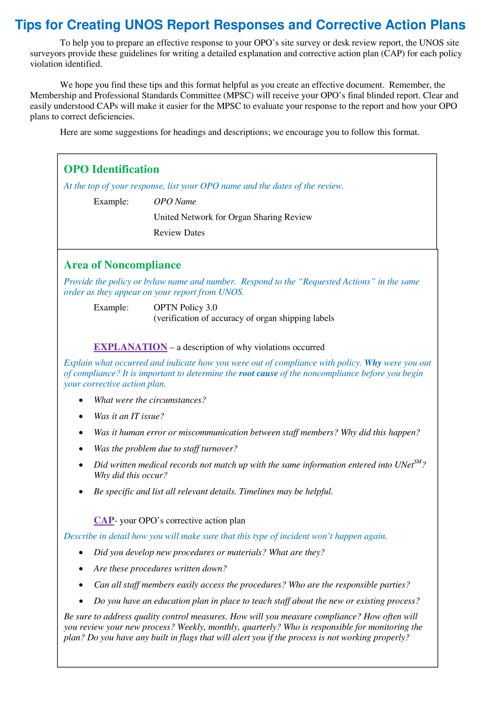 Corrective Action Plan Examples 11 Templates PDF Word Examples