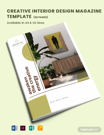 creative interior design magazine template