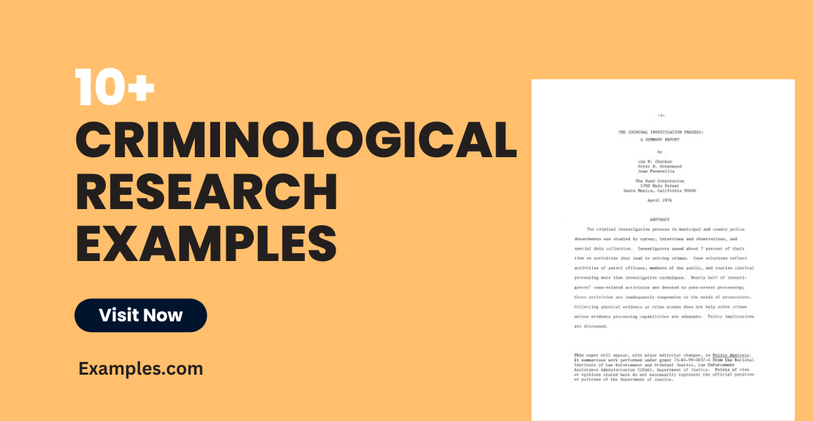 criminological research examples