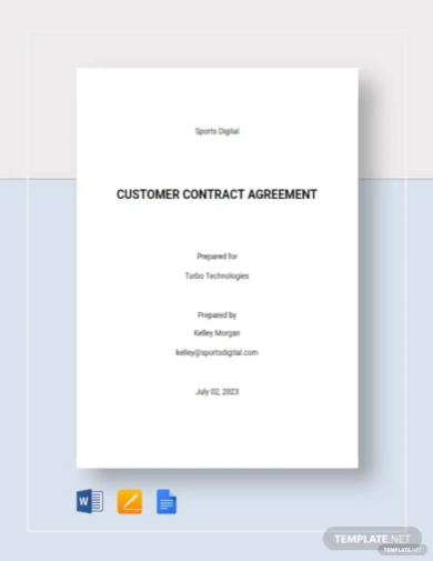 customer contract agreement template