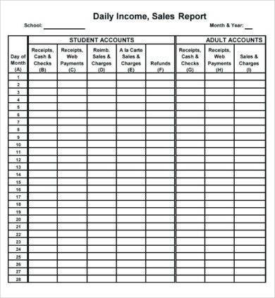 daily income sales report example1