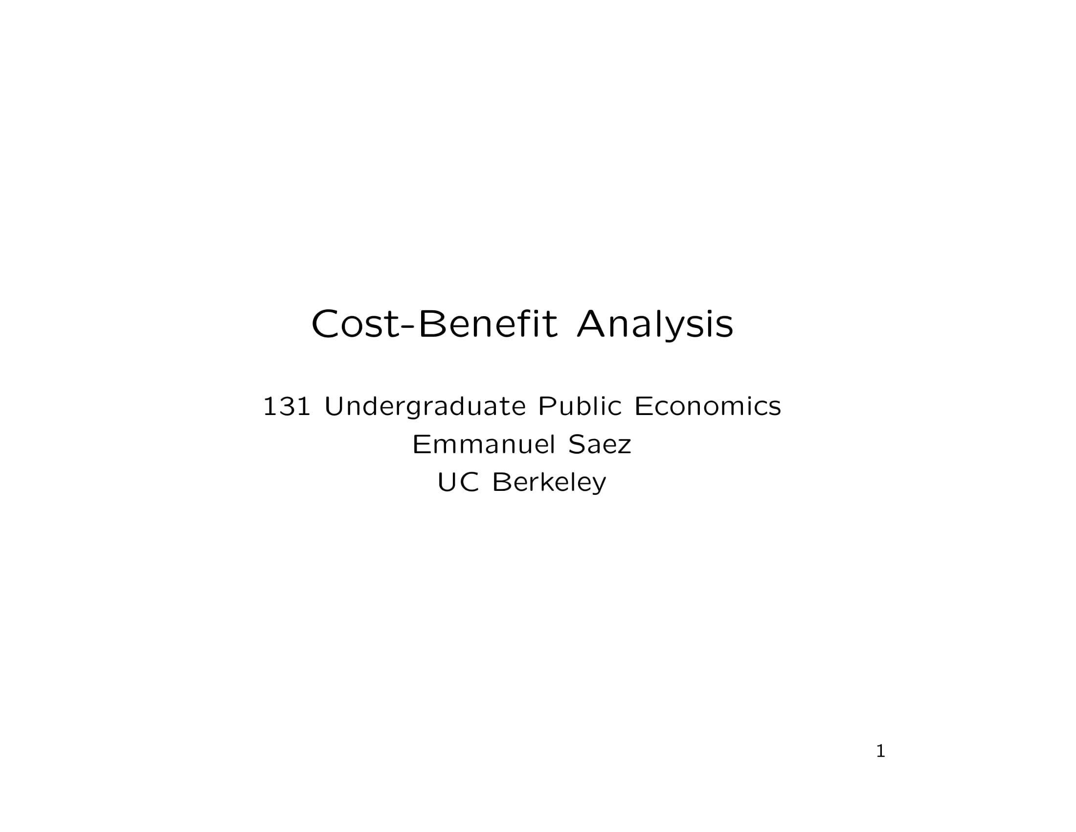 detailed cost analysis example