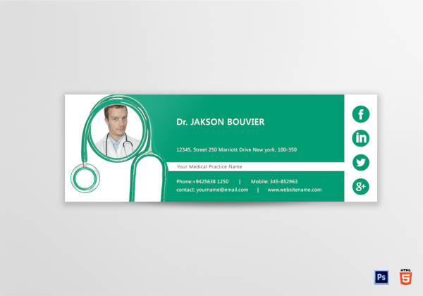 doctor email signature template