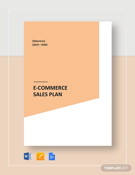 E Commerce Sales Plan Template