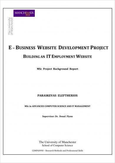 e commerce project development plan example