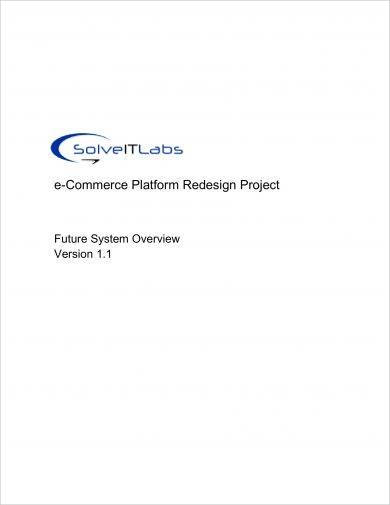 e commerce project platform overview plan example
