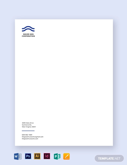 editable small business letterhead template