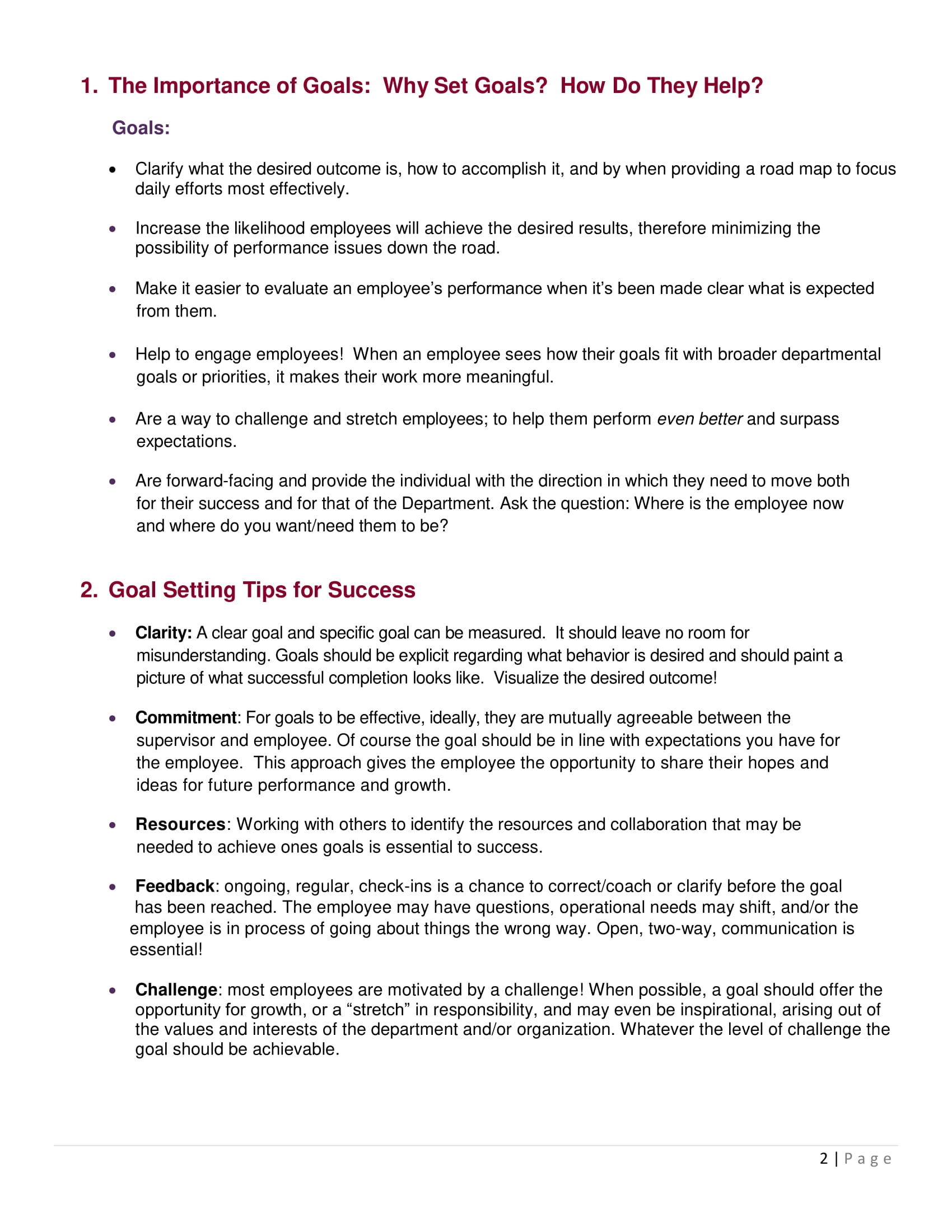 Employee Goal Setting 11+ Examples, Format, Pdf Examples