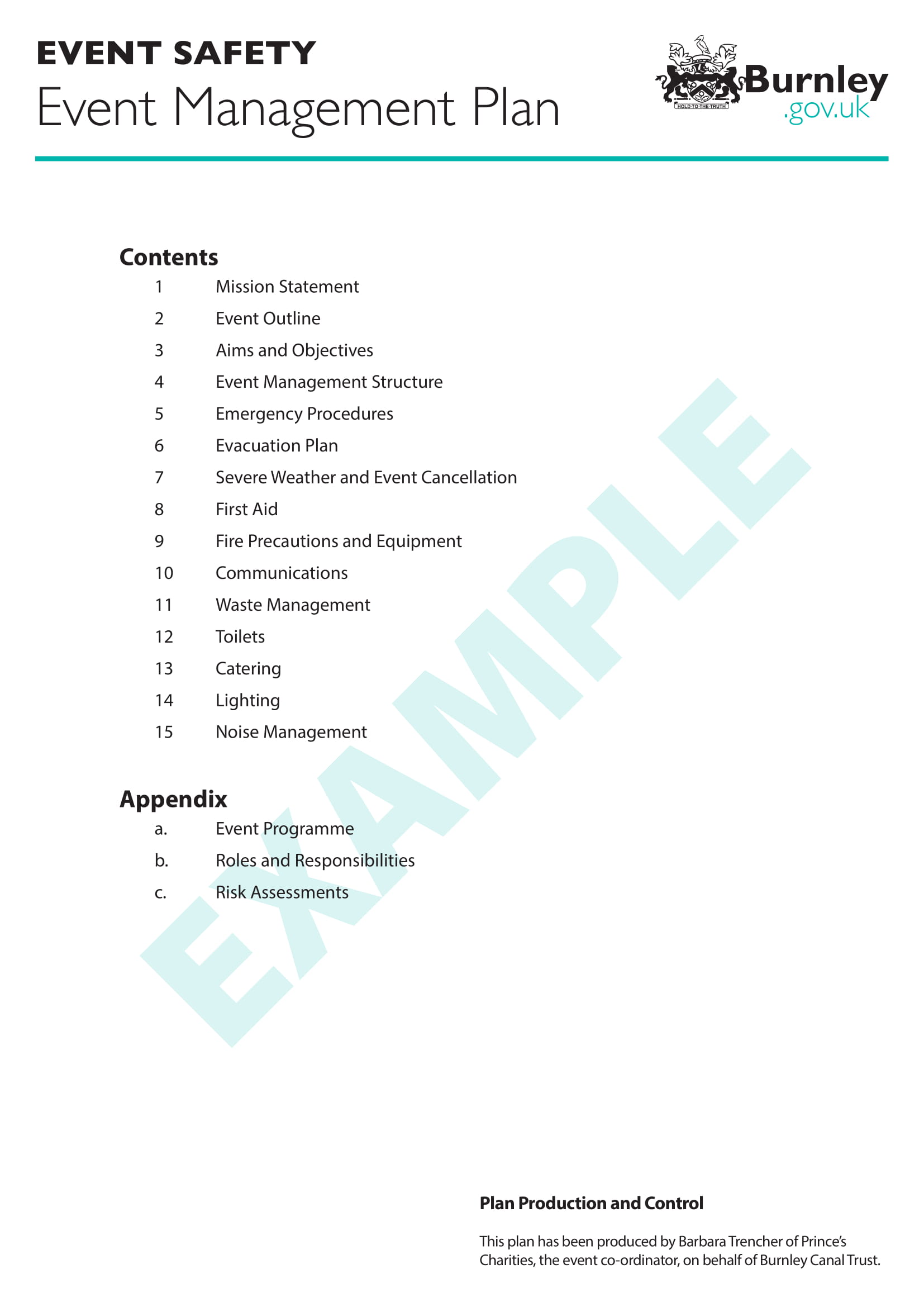 sample business plan for event management pdf