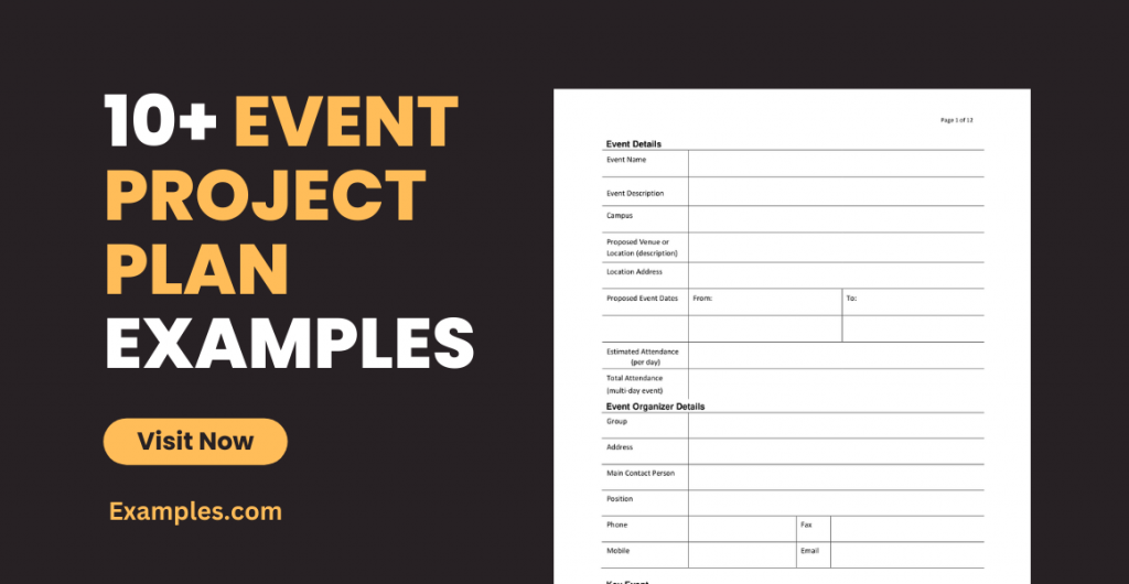 Event Project Plan Examples