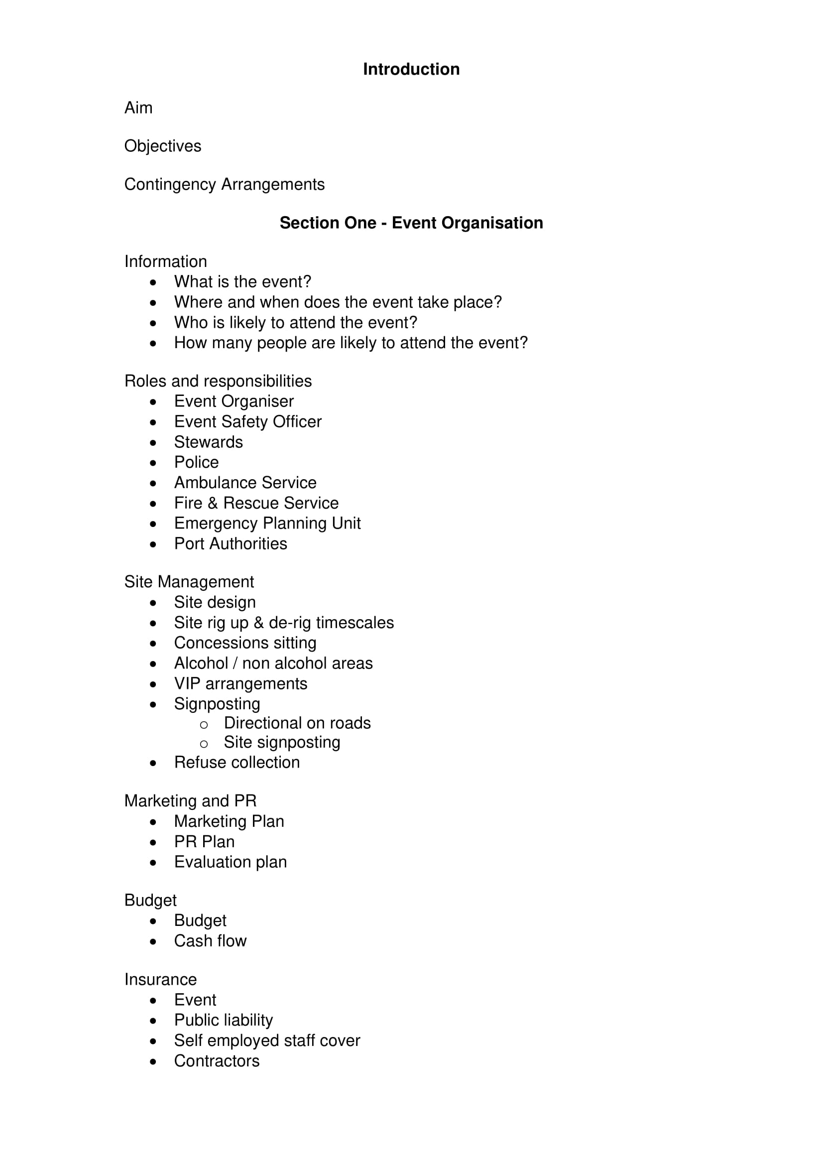 event project plan format example