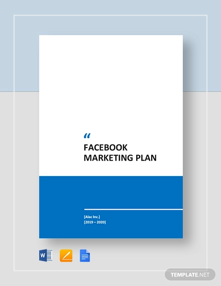 facebook marketing plan template
