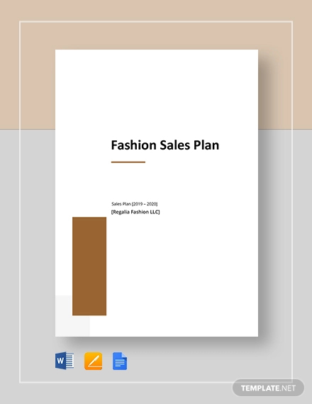 Fashion Sales Plan Template