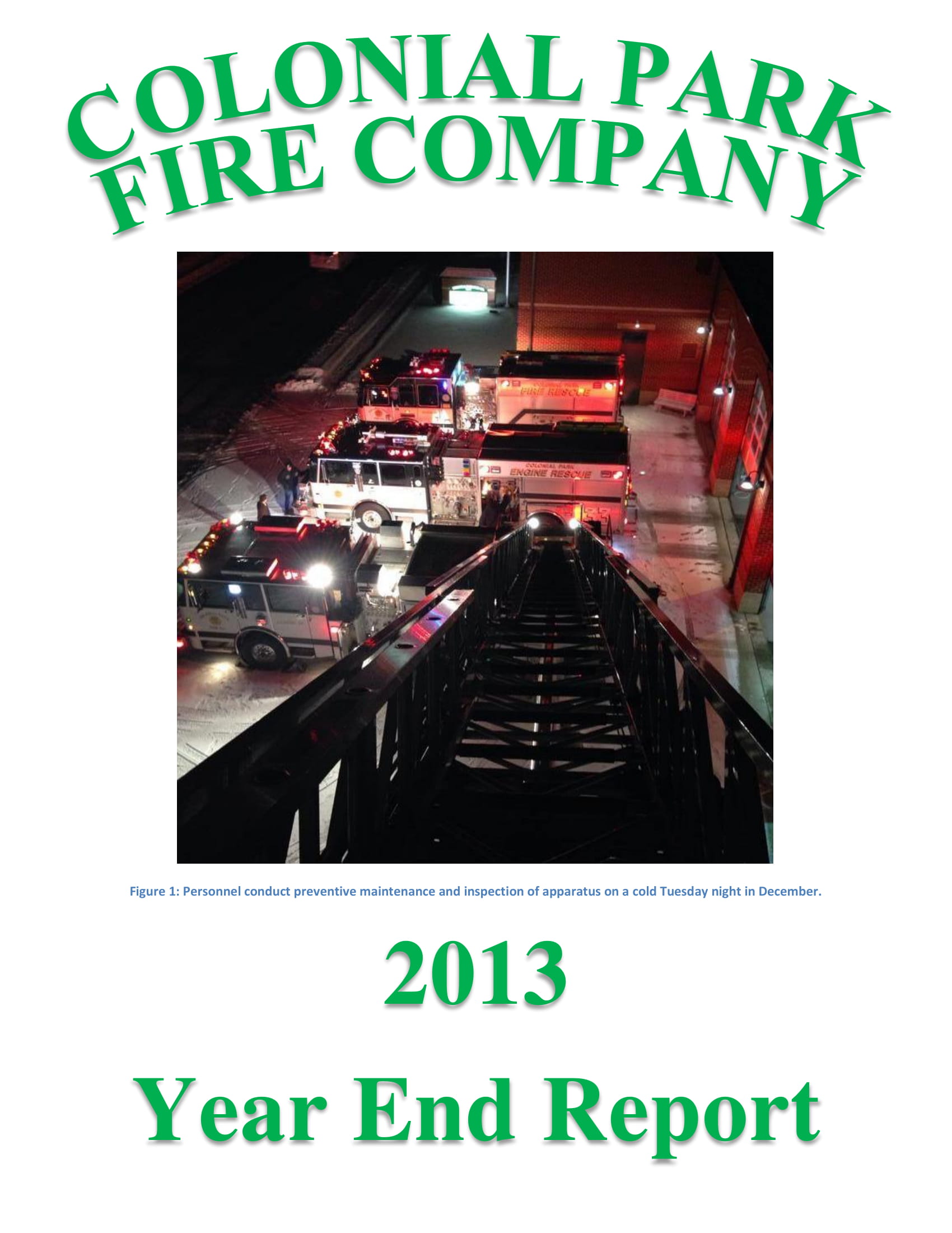 fire company year end report example