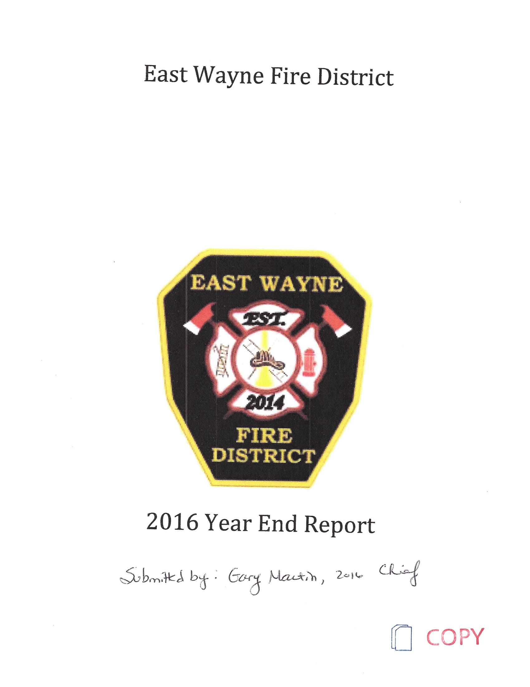 fire district year end report example