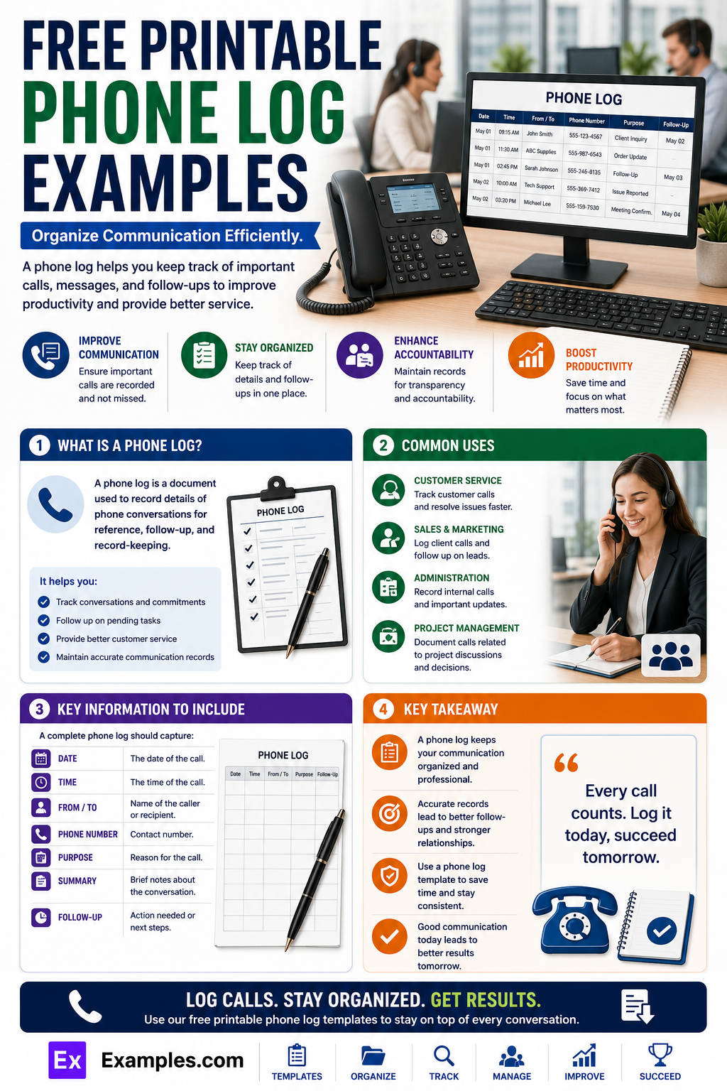 8+ Printable Phone Log Examples to Download