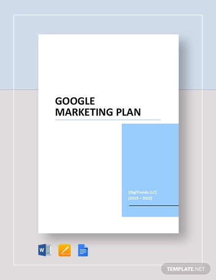 google marketing plan template