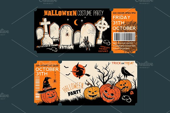 halloween costume party ticket