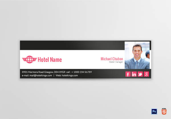 hotel email signature template