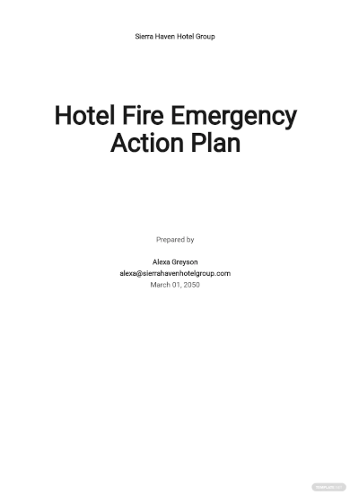 hotel emergency action plan template