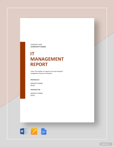 it management report template