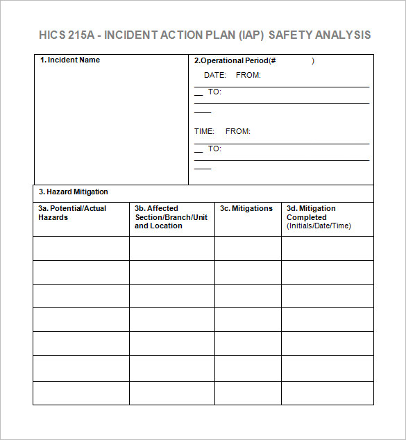 Incident Action Plan Safety Analysis Example1