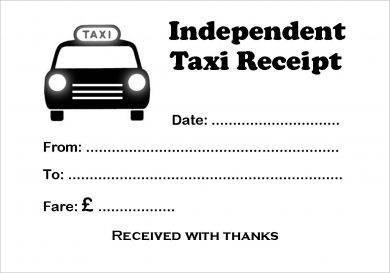 independent taxi receipt example1