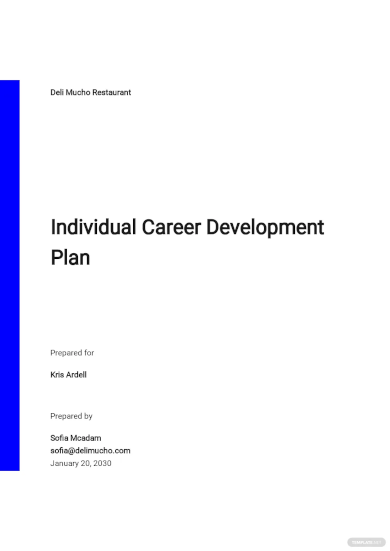 individual career development plan template