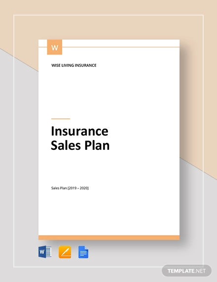 insurance sales plan template
