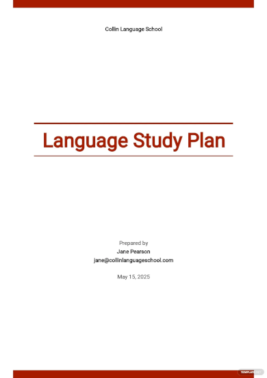 language study plan template