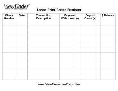 large print checkbook register example1