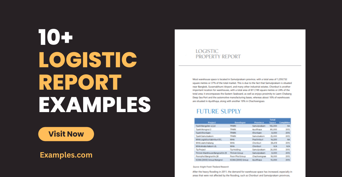 Logistic Report Examples