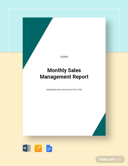 MONTHLY SALES MANAGEMNT REPORT