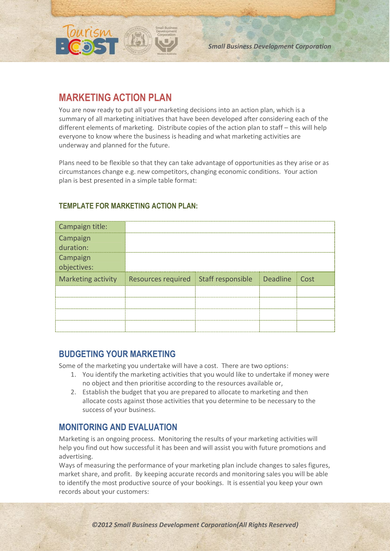 Marketing Action Plan Examples 10 Templates Examples