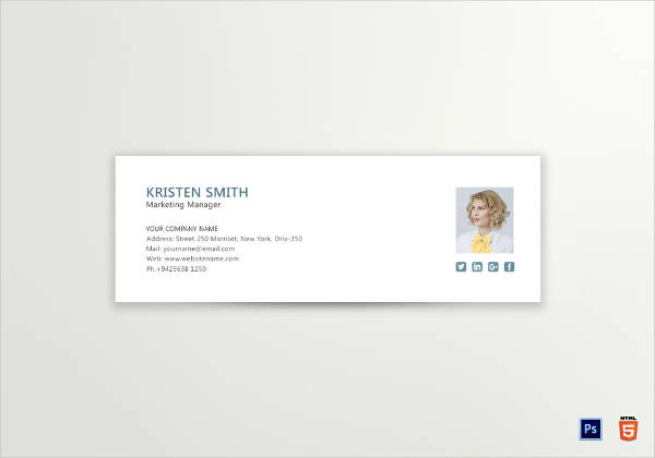 marketing manager email signature template