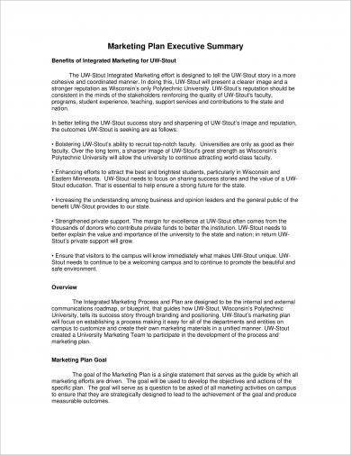 business plan executive summary template