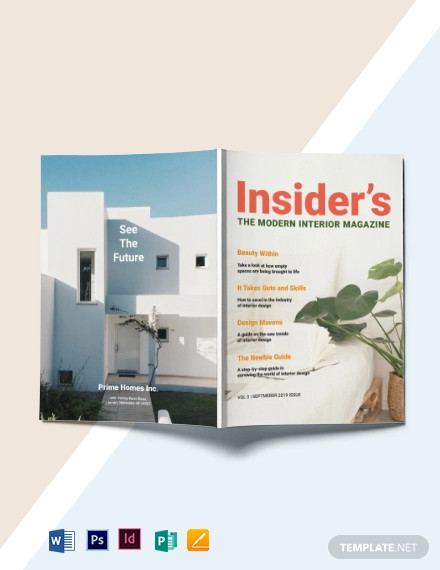 modern interior magazine template