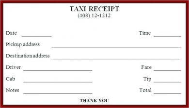official taxi receipt template1