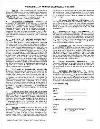 one page business confidentiality agreement example1